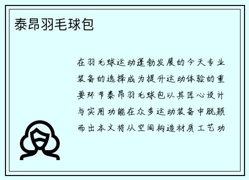 泰昂羽毛球包