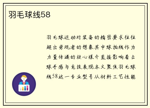 羽毛球线58